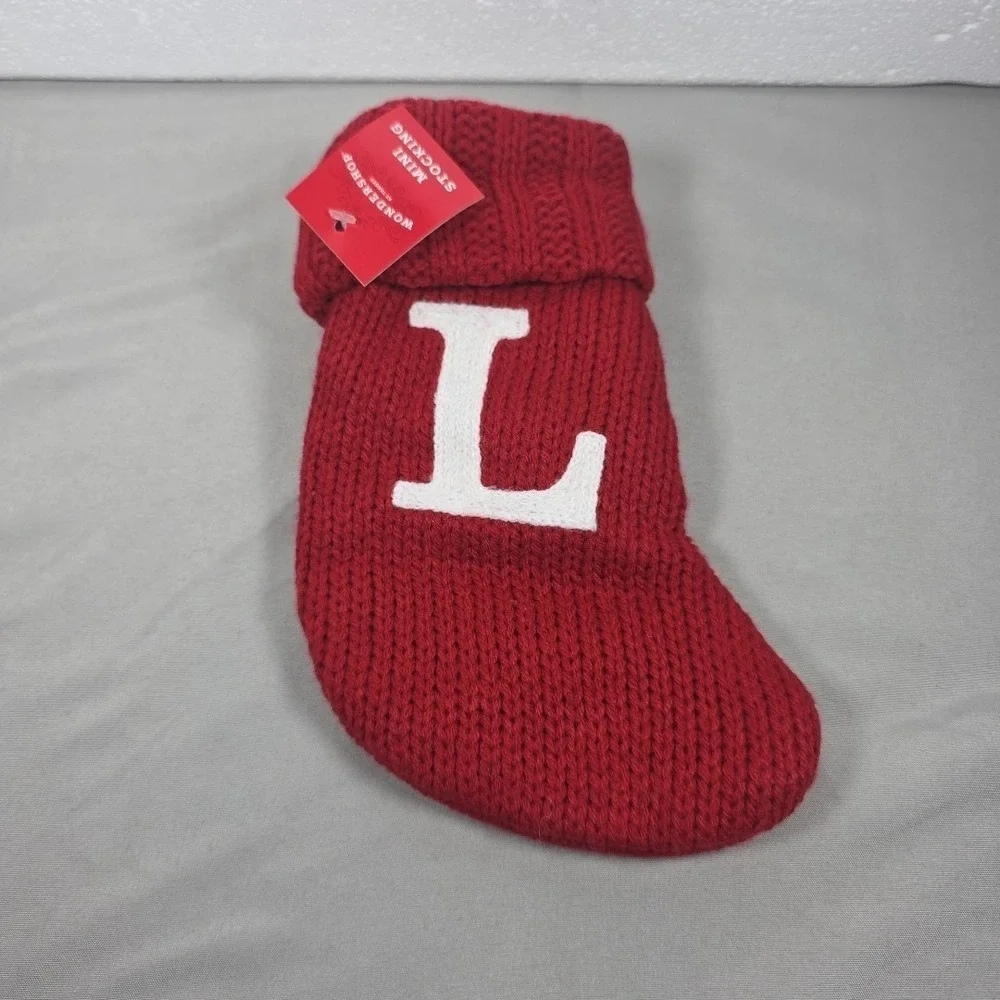 Letter L Wondershop Monogram Mini Christmas‎ Stocking Initial Red Knit Target